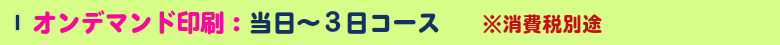 オンデマンド印刷:リーフレット3ツ折