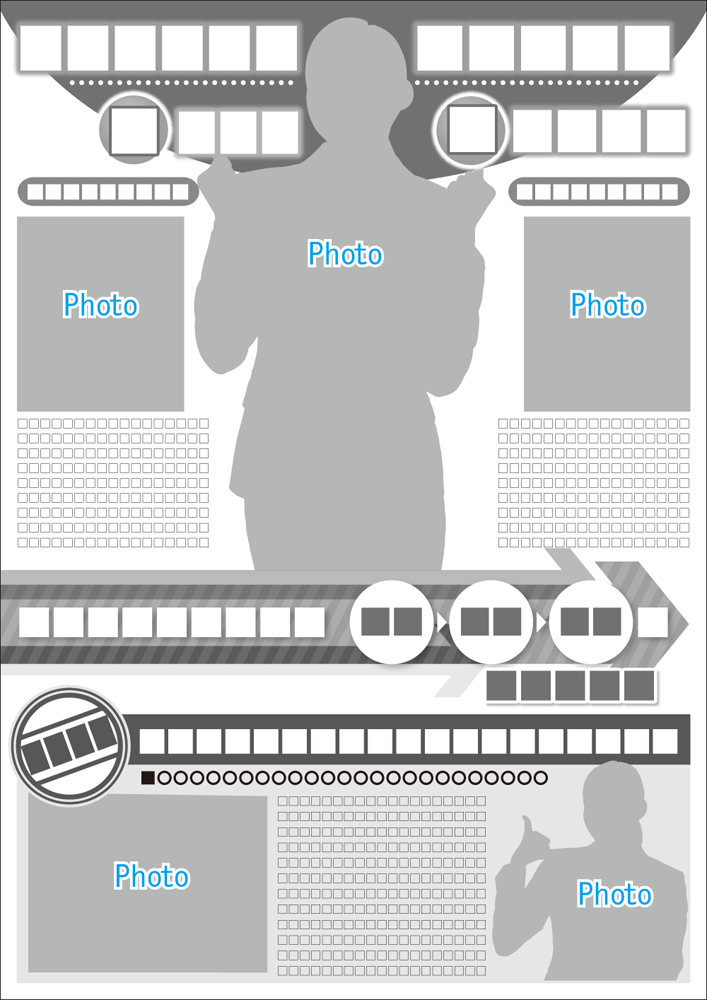 選挙A4チラシT01裏面テンプレート