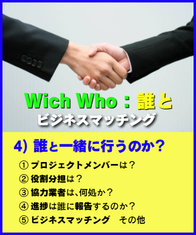 Wichi　Who：誰と行うのか？ビジネスマッチング