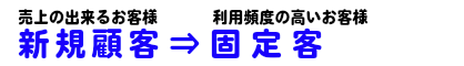 新規顧客 → 固定客