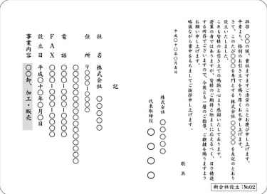 新会社設立：№０３