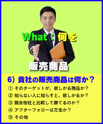 What:何を? 販売商品